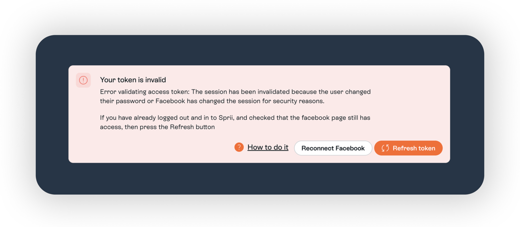 How to fix "Your token is invalid" error message