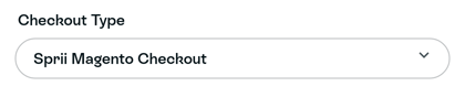 Checkout Type set to Sprii Magento Checkout