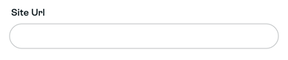 Site Url field, blank