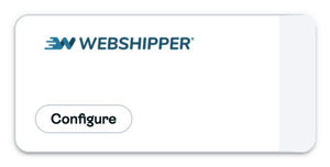 Webshipper shipping card with Configure