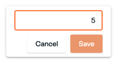 Untouched shipping amount editor pre-filled with fictional value 5, corresponding to charge 5.00; Cancel visible, Save disabled