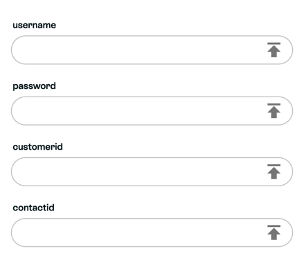 Empty GLS username, password, customerid and contactid fields