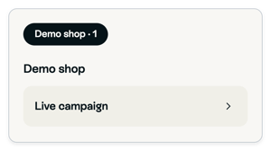 Example campaign selection in Sprii Host