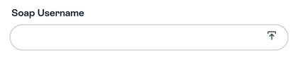 Soap Username field, blank