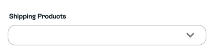 Empty GLS Shipping Products selector