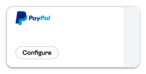 PayPal payment card with Configure