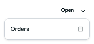Campaign Open menu with Orders