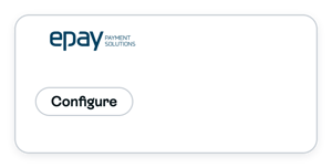 ePay Payment Solutions card with Configure