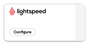 Lightspeed integration card with Configure