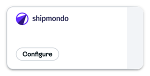 Shipmondo shipping card with Configure