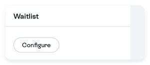 Waitlist plugin card with Configure
