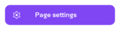 Page settings in the main menu